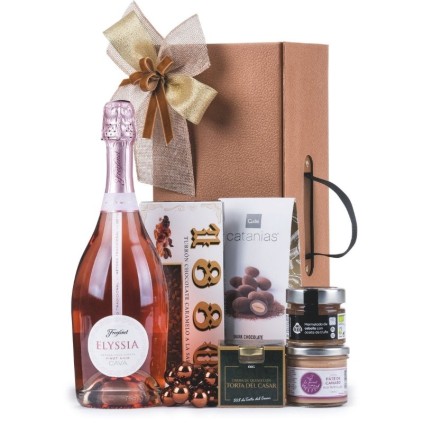 ✔ Caja de Regalo de Navidad para Empresas con Cava