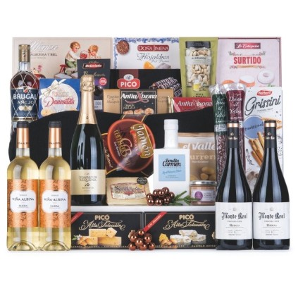Cesta de Navidad con Jamón y Embutido Ibérico