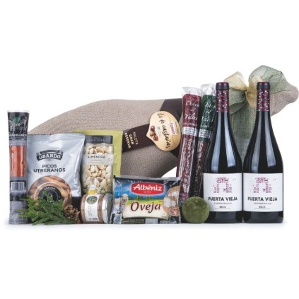 Cesta de Navidad con Paleta Serrana e Ibéricos