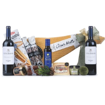 ▷ Cesta de Navidad con Paleta Ibérica Selecta