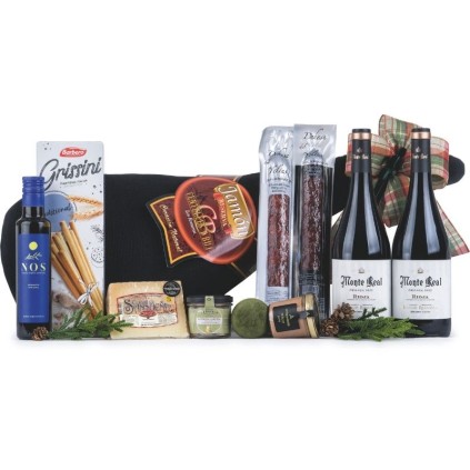 Cesta de navidad con Jamón y Productos Ibéricos