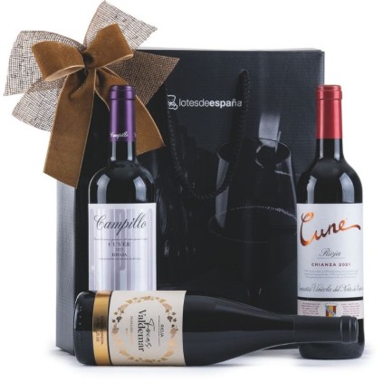 ✅ Caja de Navidad con Botellas de Vino Tinto