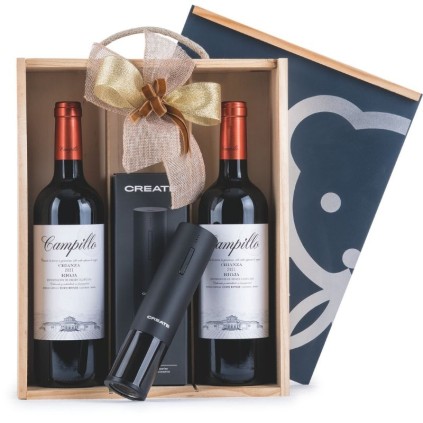 Caja de Navidad con Vino Auténtico ✅