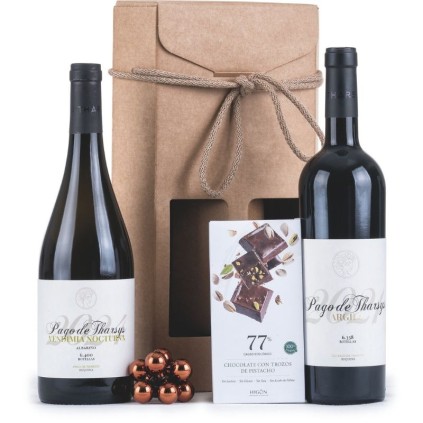 ✅ Caja de Navidad Barata con Vino de Requena