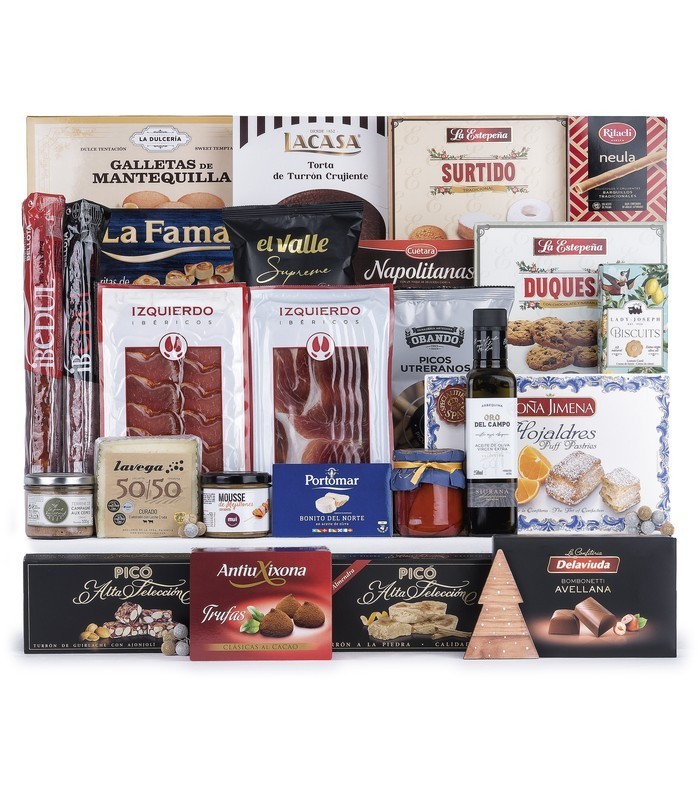 Lote sin alcohol con ibéricos y dulces | Lotes de España 🎁