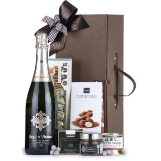 ✔ Caja de Regalo de Navidad para Empresas con Cava