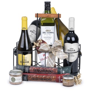 Lote de Navidad con Botellero de Metal de Diseño | Lotes de España 🍷
