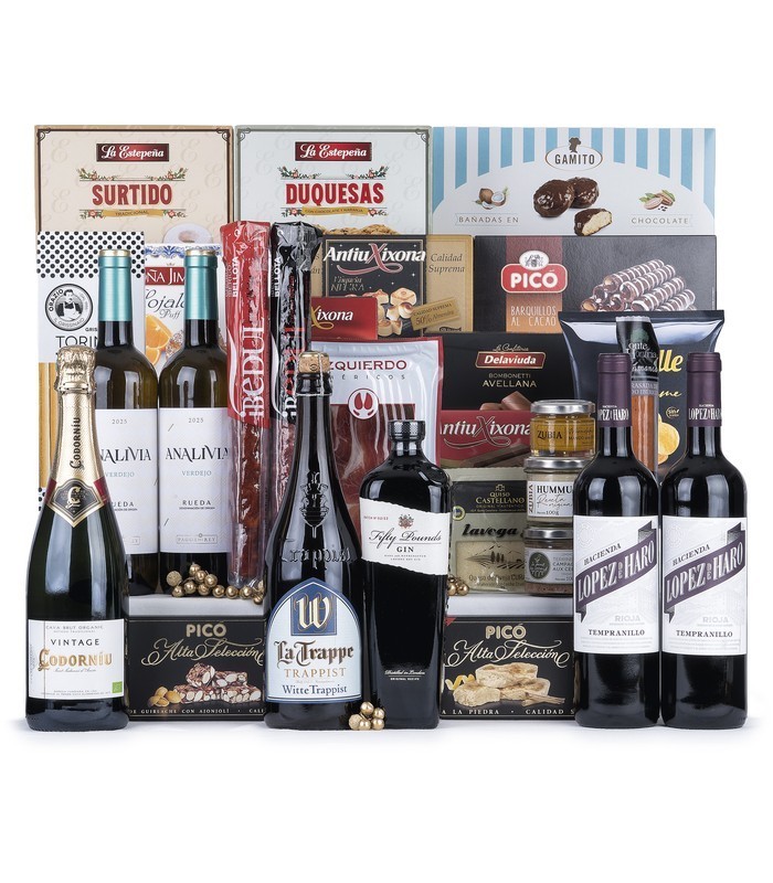 Lote de Navidad Ginebra Fifty Pounds & Cava Codorníu | Lotes de España 🍾