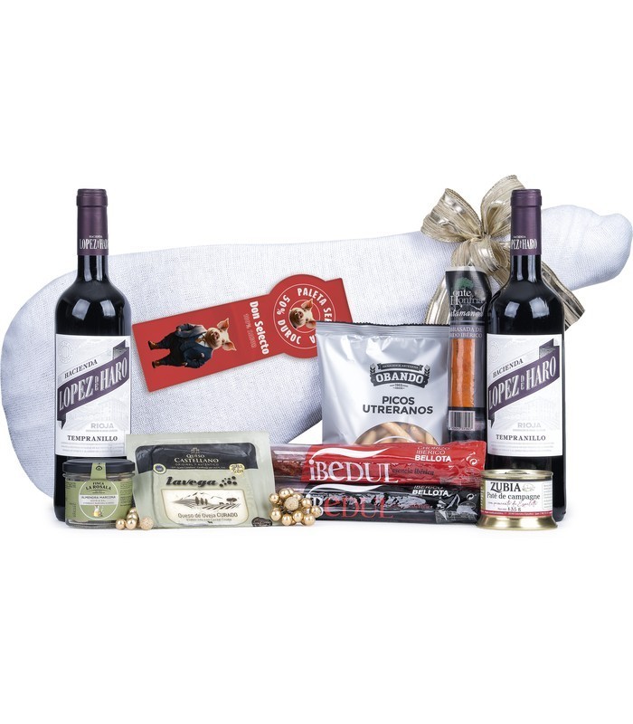 Lote de Navidad Hacienda López de Haro & Jamón | Lotes de España 🍷
