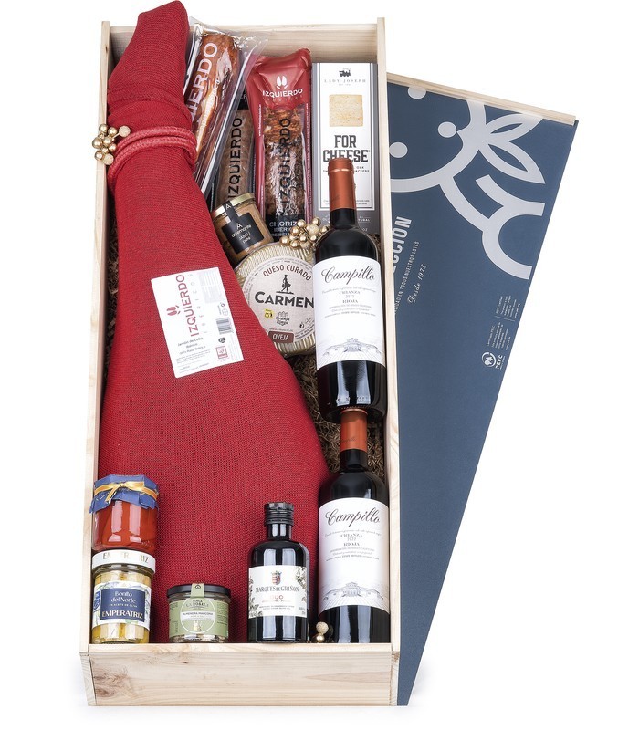 Lote de Navidad Jamón Izquierdo & Cava Campillo | Lotes de España 🍖
